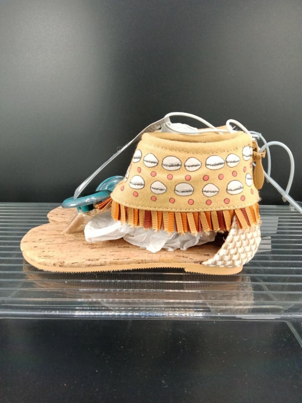 Disney Kids’ Cork Sandals With Fun Pattern & Fringe Accents - Picture 4 of 6